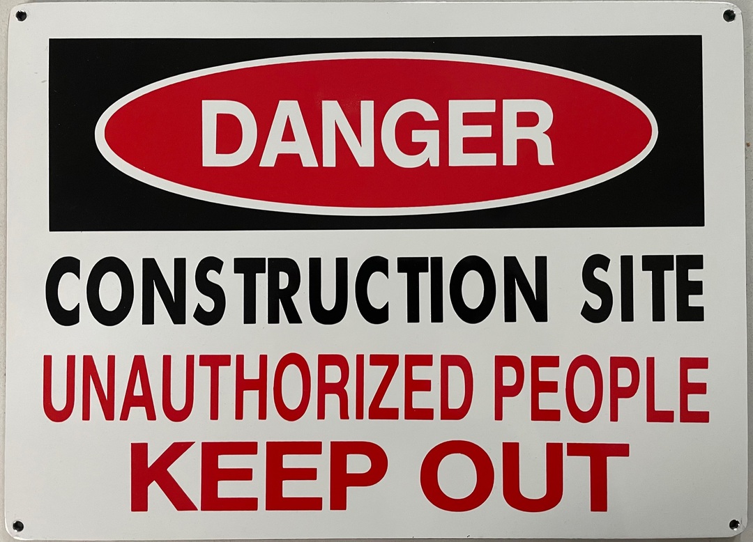Danger Construction Site sign image 0